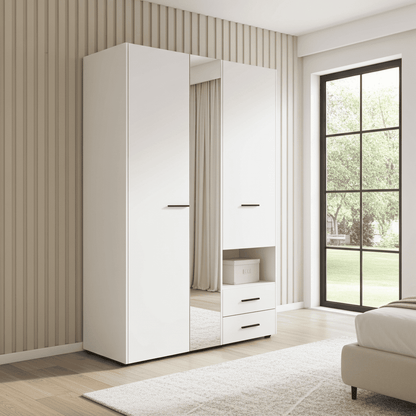 Limone White 3 Door Wardrobe