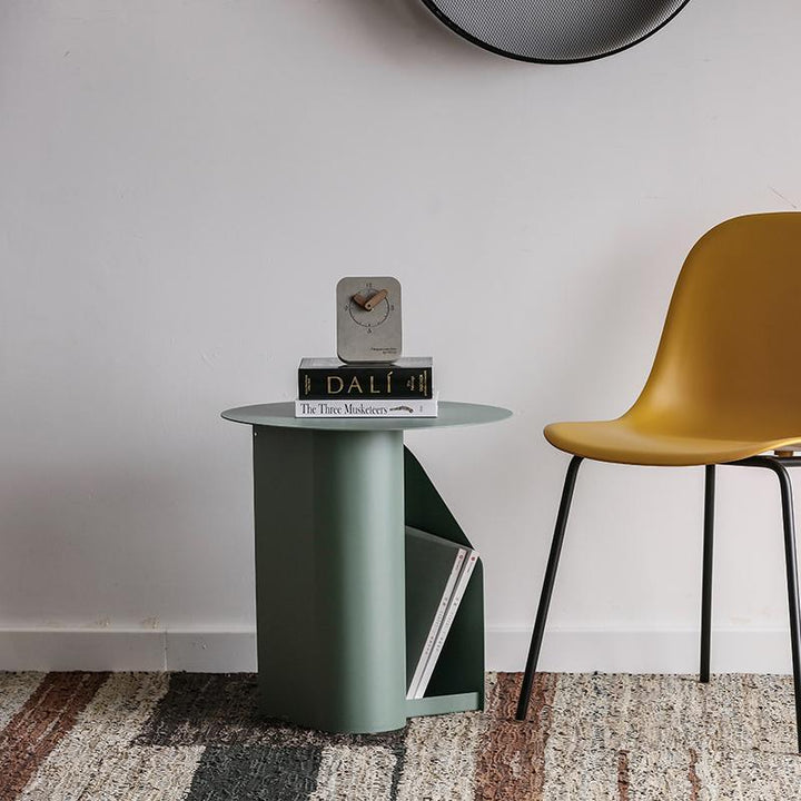 M39 Green Side Table With Side Storage
