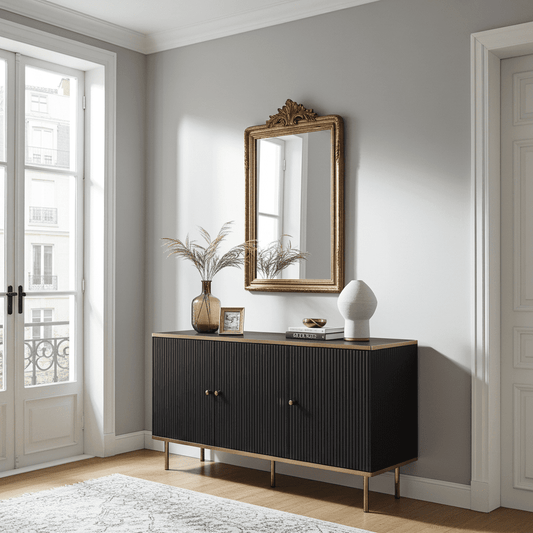 Maison Black And Gold 3 Door Sideboard