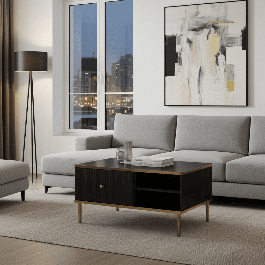 Maison Black And Gold Coffee Table