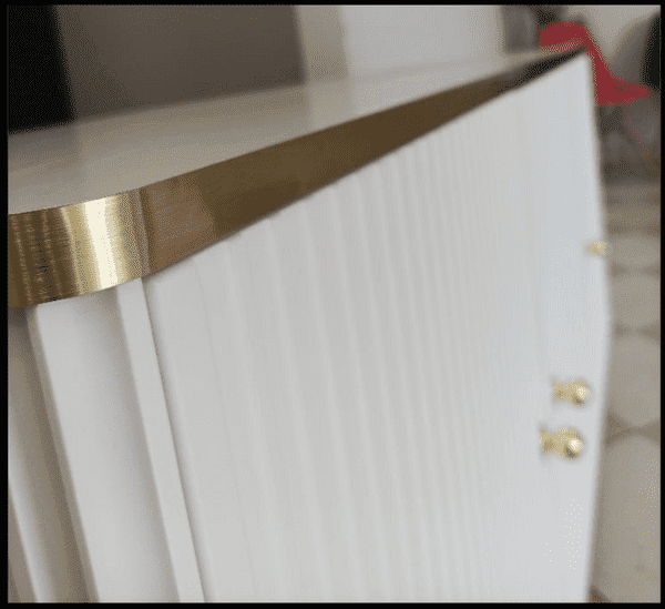 Maison White And Gold 4 Door Wide Sideboard