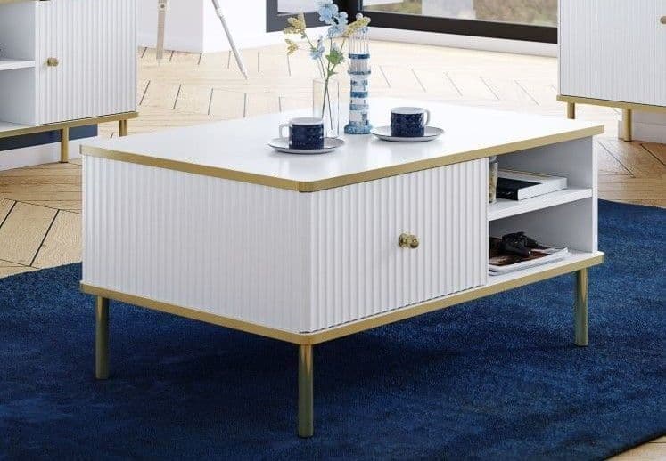Maison White And Gold Coffee Table