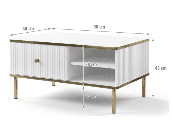 Maison White And Gold Coffee Table