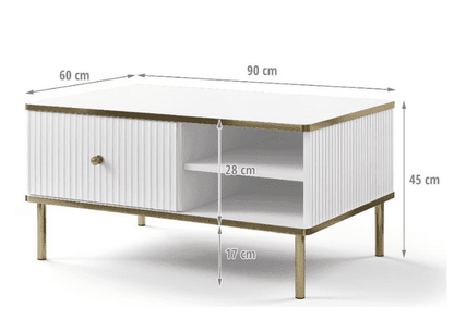 Maison White And Gold Coffee Table