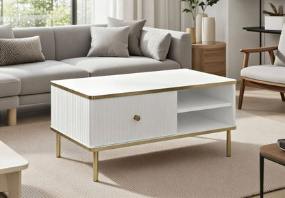 Maison White And Gold Coffee Table