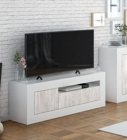 Montreal White And Wood Effect TV Unit