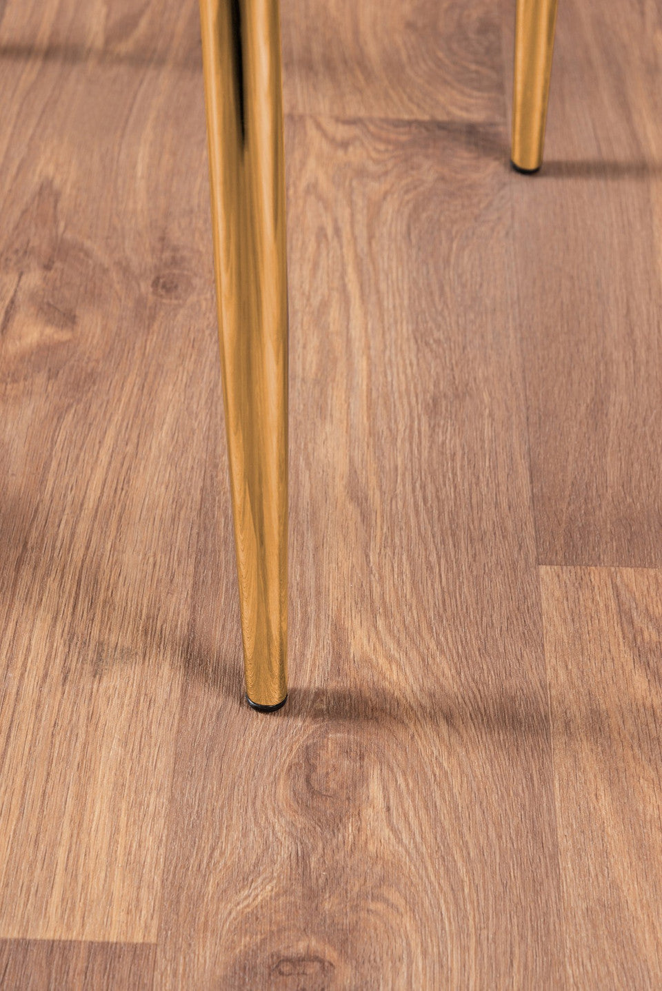 Leonardo 6 Gold Dining Table and 6 Gold Leg Milan Chairs