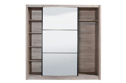 Navara Oak Effect Sliding Door Wardrobe 215cm