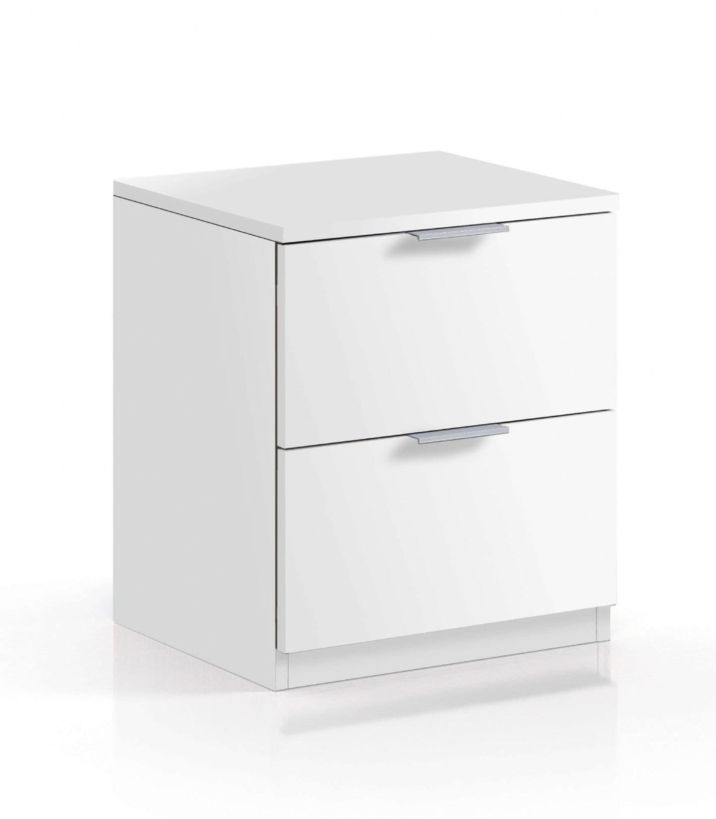 Nina 2 Drawer Bedside Cabinet Artic White