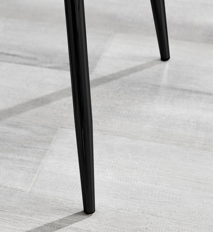 Leonardo Black Leg Glass Dining Table & 6 Nora Black Leg Chairs