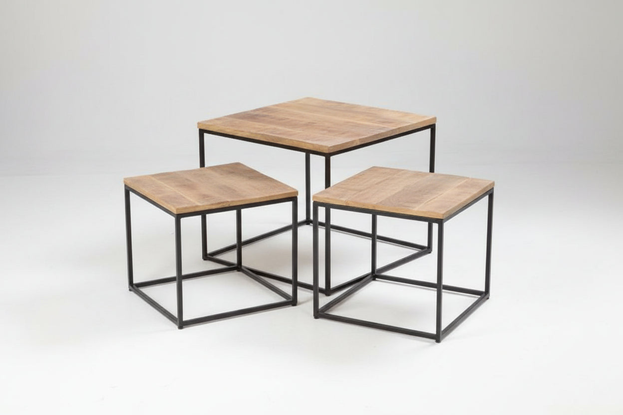 Old Empire Square Nest Of 3 Tables