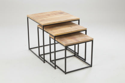Old Empire Square Nest Of 3 Tables