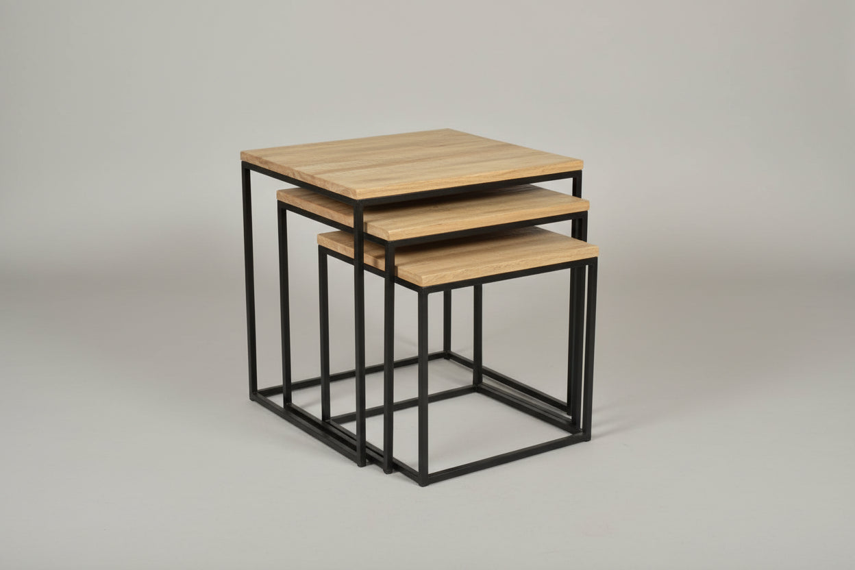 Old Empire Square Nest Of 3 Tables