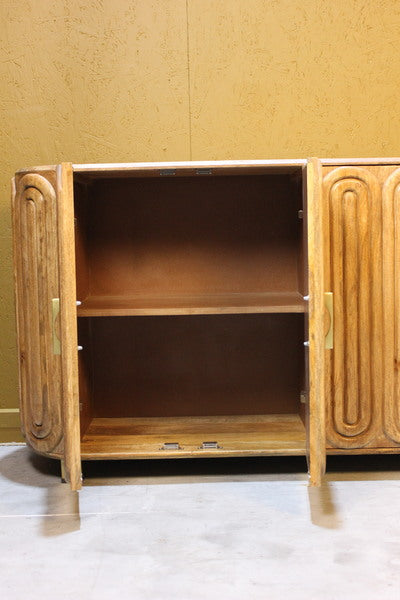 Kasli Wooden Capsule Design Wooden Top Side Board