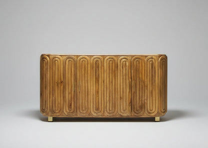 Kasli Wooden Capsule Design Wooden Top Side Board