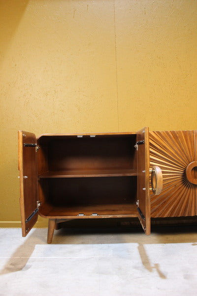 Rajas Wooden Carving Design 4 Door Sideboard