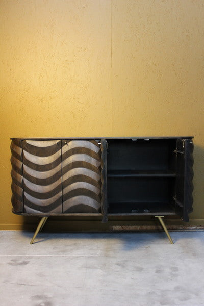 Devan Wooden 4 Door Lehar Design Side Board
