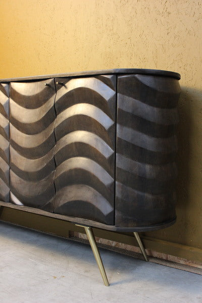 Devan Wooden 4 Door Lehar Design Side Board