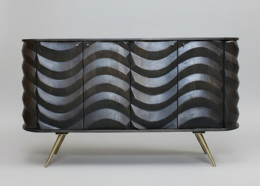 Devan Wooden 4 Door Lehar Design Side Board