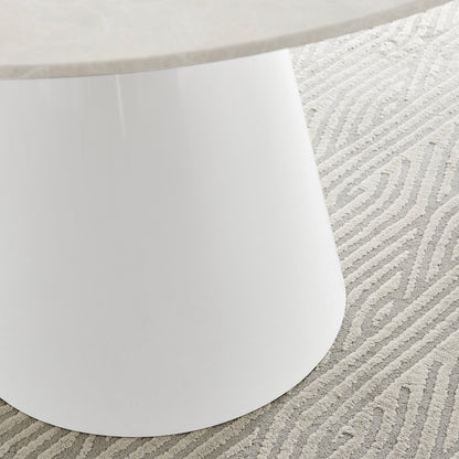 Palma Round Beige Stone Effect 4-6 Seater Dining Table