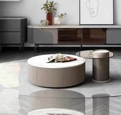Modern Luxury Marble Coffee Table Set – Designer Round Nesting Tables | 30% Off with Code | Save £270