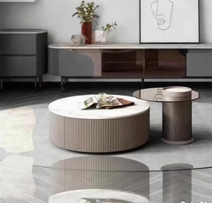 Modern Luxury Marble Coffee Table Set – Designer Round Nesting Tables | 30% Off with Code | Save £270
