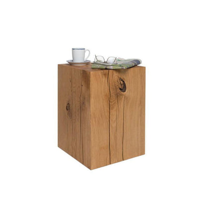 R56 Square Side Table, Solid Wood, Oak