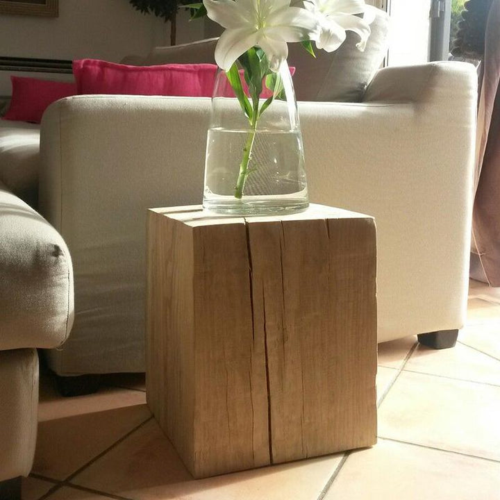 R56 Square Side Table, Solid Wood, Oak