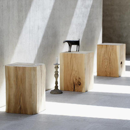 R56 Square Side Table, Solid Wood, Oak
