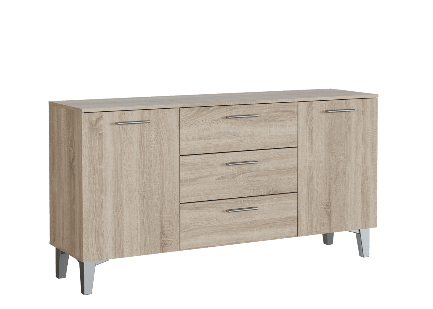 Santino Sonoma Oak Effect Large Wide 2 Door / 3 Drawer Sideboard