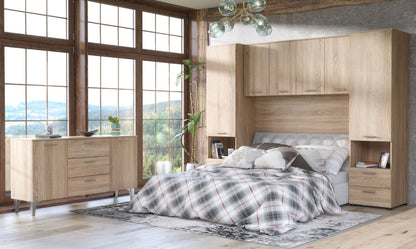 Santino Sonoma Oak Effect Large Wide 2 Door / 3 Drawer Sideboard