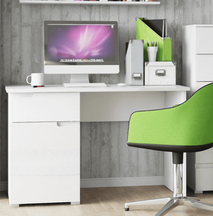 Santino White Gloss Computer Desk S14