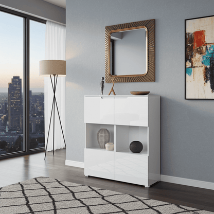 Santino White Gloss Display cabinet S27