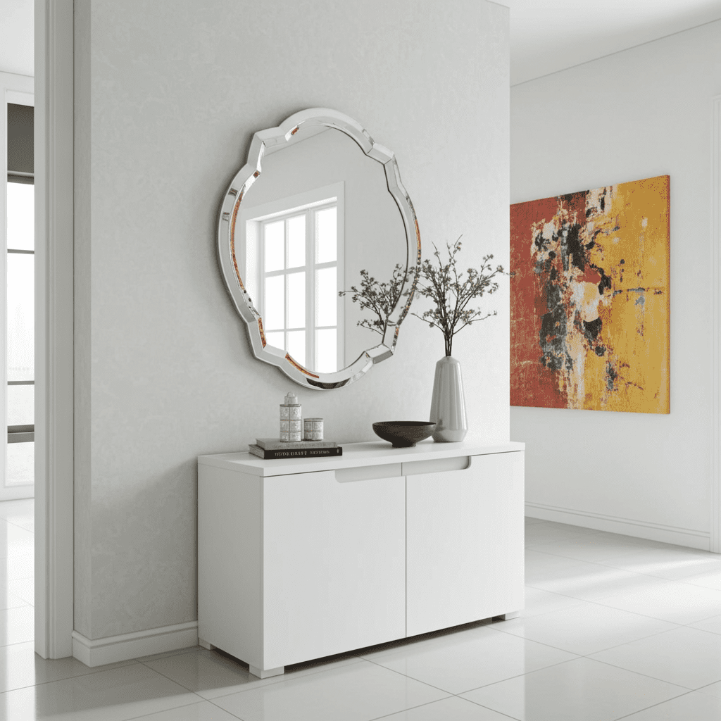 Santino White Gloss Hallway Storage Cupboard S18