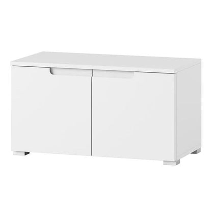 Santino White Gloss Hallway Storage Cupboard S18