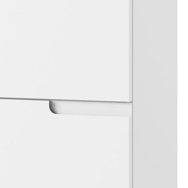 Santino White Gloss Short Narrow Bookcase S10
