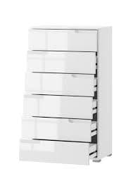 Santino White High Gloss Chest Of Drawers S3