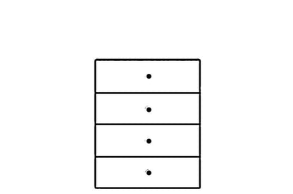 Santino White High Gloss Narrow Chest of Drawers S2