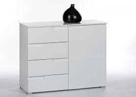 Santino White High Gloss Narrow Sideboard