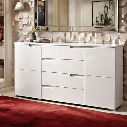 Santino White High Gloss Wide Sideboard S8