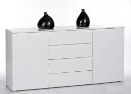 Santino White High Gloss Wide Sideboard S8