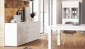 Santino White High Gloss Wide Sideboard S8