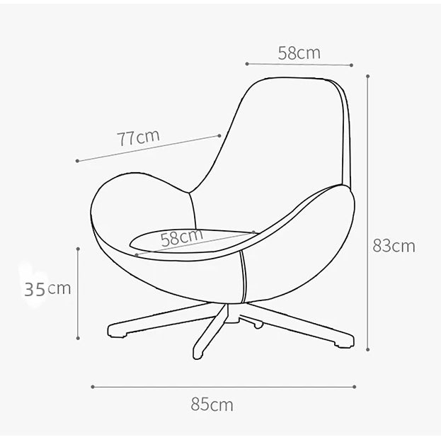 Snail Armchair, With Small Bubbles On The Leather, For Display
