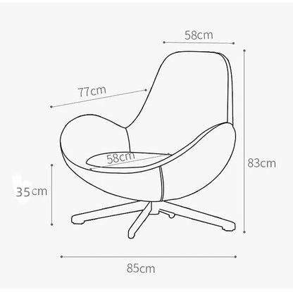 Snail Armchair, With Small Bubbles On The Leather, For Display