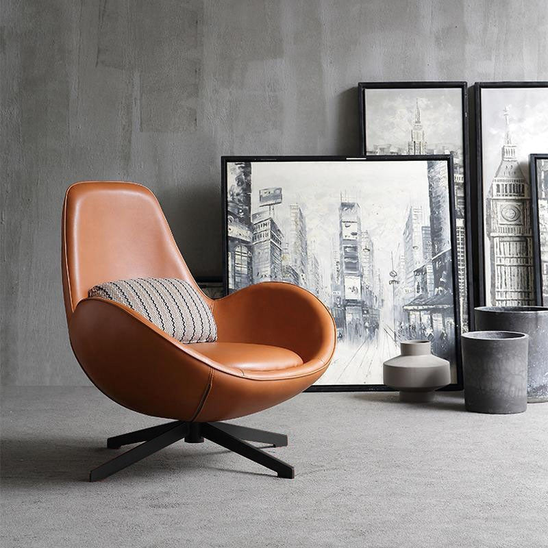 Snail Armchair, With Small Bubbles On The Leather, For Display
