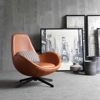 Snail Armchair, With Small Bubbles On The Leather, For Display