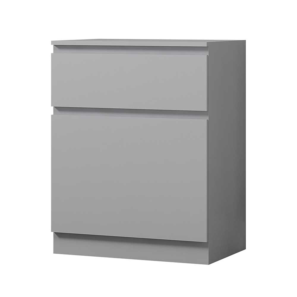 Stora Grey Storage Unit with Drawer & Cupboard – Modern Cabinet