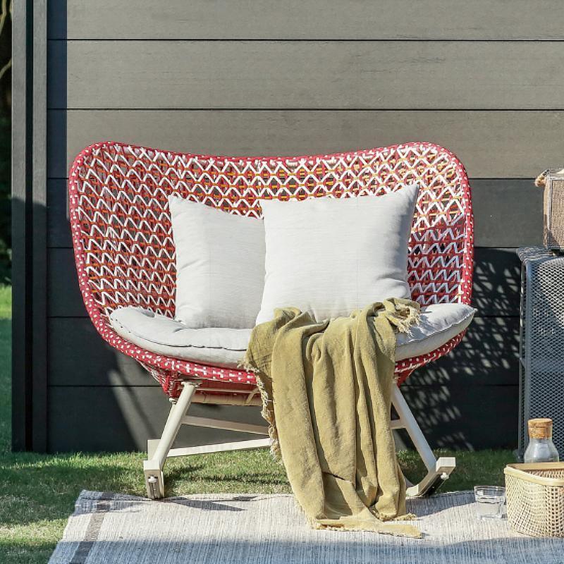 Temescal Rattan Garden Rocking Chair, Indoor/ Outdoor Furniture