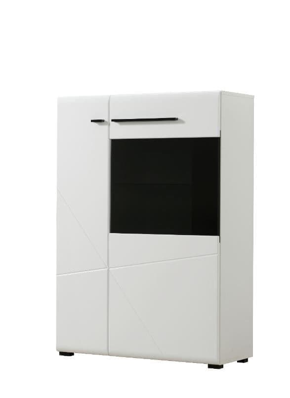 Terrento White Short Display Cabinet