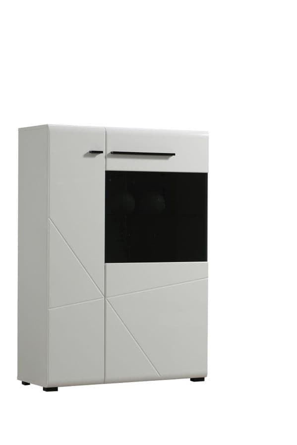 Terrento White Short Display Cabinet